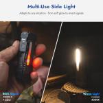 WUBEN X4 EDC LED Flashlight with RGB Light, 1500 Lumens Mini Flashlight with Tactical Switch and Magnetic, IP68 Portable Pocket Clip USB C Flash Light for Camping, Checking, Emergencies