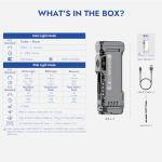 WUBEN X4 EDC LED Flashlight with RGB Light, 1500 Lumens Mini Flashlight with Tactical Switch and Magnetic, IP68 Portable Pocket Clip USB C Flash Light for Camping, Checking, Emergencies