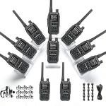 BAOFENG UV-5R MINI Radios Dual Band Two Way Radio Bulk Set, Professional Walkie Talkies, Wireless Programming, USB-C Charging, 999CH for Business, Security, Events, Warehouses, Church, Gray, 10 Pack