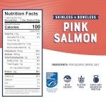 Bumble Bee Skinless & Boneless Canned Pink Salmon in Water, 5 oz Can - Premium Wild Caught Salmon - 20g Protein per Serving - Gluten Free, Kosher, MSC Certified