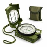 Hiking Compass for Survival, Lensatic Compass – Water-Resistant & Durable for Camping, Backpacking, Hunting, Outdoor Adventures (Plastic)