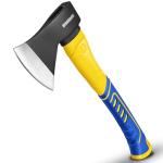 Professional Hatchet, 14" Wood Axe, Wood Splitter, Outdoor Camp Chopping Axe for Splitting and Kindling, Forged Steel Blade with Anti-Slip and Shock Reduction Handle Great Throwing Axes and Hand Axe