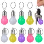 21Pcs Color LED Keychain, Luminous Keychain Flashlight, Cute Colored Light Bulbs Keyrings, Light Up Key Chain Pendant for Purse, Halloween Decorations, Christmas Stocking Stuffers(Random Color)
