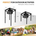 ROVSUN 100,000 BTU Portable Gas Camping Stove, Outdoor Propane Burner with 20psi Regulator, High Pressure Single Cooker Camp Cooking Home Brewing