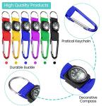 Toodoo 36 Pieces Compass for Kids Bulk Metal Mini Compass Keychain Hiking and Survival Adventure Camping Belt Clips Theme Birthday Party Favors for School Outdoor Hiking