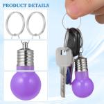 21Pcs Color LED Keychain, Luminous Keychain Flashlight, Cute Colored Light Bulbs Keyrings, Light Up Key Chain Pendant for Purse, Halloween Decorations, Christmas Stocking Stuffers(Random Color)