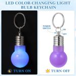 21Pcs Color LED Keychain, Luminous Keychain Flashlight, Cute Colored Light Bulbs Keyrings, Light Up Key Chain Pendant for Purse, Halloween Decorations, Christmas Stocking Stuffers(Random Color)