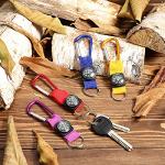 Toodoo 36 Pieces Compass for Kids Bulk Metal Mini Compass Keychain Hiking and Survival Adventure Camping Belt Clips Theme Birthday Party Favors for School Outdoor Hiking