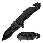MTech USA MT-A845BK SPRING ASSISTED KNIFE, 5" Closed, Black Blade