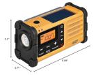 Sangean MMR-88 AM/FM/Weather+Alert Emergency Radio. Solar/Hand Crank/USB/Flashlight, Siren, Smartphone Charger yellow