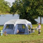 CORE 10 Person Instant Cabin Tent | Large Multi Room Family Pop Up Tent for 2 Minute Camp Setup | Included Storage Pockets for Camping Accessories