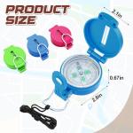 Sabary 6 Pack Multi-Color Lensatic Compasses with Lanyard Orienteering Navigation Compass Hiking Backpacking Compass Bulk Mini Wilderness Survival Tools for Hunters Hikers Travel