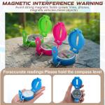 Sabary 6 Pack Multi-Color Lensatic Compasses with Lanyard Orienteering Navigation Compass Hiking Backpacking Compass Bulk Mini Wilderness Survival Tools for Hunters Hikers Travel