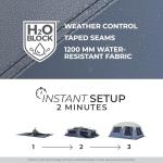 CORE 10 Person Instant Cabin Tent | Large Multi Room Family Pop Up Tent for 2 Minute Camp Setup | Included Storage Pockets for Camping Accessories