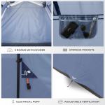 CORE 10 Person Instant Cabin Tent | Large Multi Room Family Pop Up Tent for 2 Minute Camp Setup | Included Storage Pockets for Camping Accessories