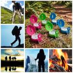 Sabary 6 Pack Multi-Color Lensatic Compasses with Lanyard Orienteering Navigation Compass Hiking Backpacking Compass Bulk Mini Wilderness Survival Tools for Hunters Hikers Travel