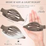 HFLYJPYW Flat Hair Clip 5 pcs Lay Down Claw Clips Hair Accessories for Women -Brown (Mix & Match Series)