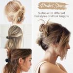 HFLYJPYW Flat Hair Clip 5 pcs Lay Down Claw Clips Hair Accessories for Women -Brown (Mix & Match Series)