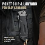 Spring Assisted Heavy Duty Pocket Knife for Men - 3.5" Tanto Sharp Blade - Folding Tactical Self Defense Japanese Knives with Portable Clip - for Hunting Camping Military Survival Work EDC 6688 BB