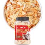 Just Try 8 OZ Raw Antarctic Krill Freeze Dried Cat & Dog Food Toppers Mixers Meal Toppers Low Calorie with Real Chicken Egg Yolk, High Protein Food Toppers Omega 3 for Picky Eaters Skin & Coat Support