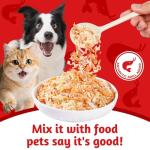 Just Try 8 OZ Raw Antarctic Krill Freeze Dried Cat & Dog Food Toppers Mixers Meal Toppers Low Calorie with Real Chicken Egg Yolk, High Protein Food Toppers Omega 3 for Picky Eaters Skin & Coat Support