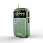 XHDATA D221 NOAA Weather Radio Portable AM FM Shortwave Radio Receiver, 2 AA Battery Operated, Transistor Radio with Excellent Reception for Emergency, Hurricane, Gift, Walking and Home (Green)