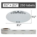 L LIKED 250 Dissolvable Food Labels,1 1/8x2 1/4 in Ball Dissolvable Canning Labels for Mason Jars,No Residue