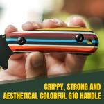 Kizer Deckhand Fixed Blade Knife with Sheath, D2 Blade Camping Knife G10 Handle, Fixed Blade EDC Knives for Men Women, Outdoor Hunting Hiking Survival Knives 1062M3