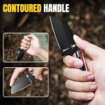 Kizer Deckhand Fixed Blade Knife with Sheath, D2 Blade Camping Knife G10 Handle, Fixed Blade EDC Knives for Men Women, Outdoor Hunting Hiking Survival Knives 1062M3