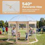 KOTEK Pop Up Bubble Tent, 10 x 10 Ft Weather Pod with 2 Roll-Up Doors, Carrying Bag, 8-10 Person Igloo Tent Dome for Camping Backyard Beach Parks Winter Activities Outdoor Events