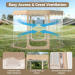 KOTEK Pop Up Bubble Tent, 10 x 10 Ft Weather Pod with 2 Roll-Up Doors, Carrying Bag, 8-10 Person Igloo Tent Dome for Camping Backyard Beach Parks Winter Activities Outdoor Events