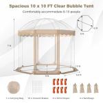 KOTEK Pop Up Bubble Tent, 10 x 10 Ft Weather Pod with 2 Roll-Up Doors, Carrying Bag, 8-10 Person Igloo Tent Dome for Camping Backyard Beach Parks Winter Activities Outdoor Events