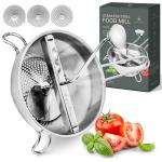 Stainless Steel Ergonomic Food Mill with 3 Discs