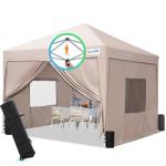 Quictent Privacy 8x8 Pop up Canopy Tent with Sidewalls and Roll-up Ventilated Windows, One Person Easy Setup, Outdoor Commercial Gazebo Shelter Enclosed Waterproof, Bonus 4 Sandbags