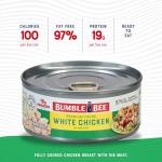 Bumble Bee Premium White Chicken Breast with Rib Meat in Water - 19g Protein per Serving - Gluten Free, Keto Friendly Canned Chicken - 5 oz (Pack of 1)