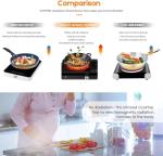 Infrared Double Burner Electric Cooktop - 1800W Portable Stove, Heat-up In Seconds, Countertop Cooktop for Dorm, Compatible with All Cookware