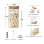 Meya Luxury Colored Safety Matches | 4-Inch Long Matches in Glass Jar | Perfect for Lighting Candles | 150 PIECES | 10 CANDLES AND EXTRA EMPTY JAR GIFT (WHİTE)