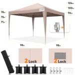 Quictent Privacy 8x8 Pop up Canopy Tent with Sidewalls and Roll-up Ventilated Windows, One Person Easy Setup, Outdoor Commercial Gazebo Shelter Enclosed Waterproof, Bonus 4 Sandbags