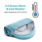 ORTHOMTEX Sleeping Bags for Adults,Kids & Girls-Warm & Cold Weather Lightweight Waterproof Sleeping Bag Backpack,Great for 3-4 Seasons Hiking,Camping and Outdoor Mountaineering(Sky Blue/Left Zip)