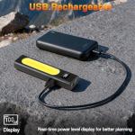 Rechargeable Flashlights High Lumens 1800, Flat EDC Flashlight Rechargeable, Magnetic Pocket Flashlight Super Bright, Powerful LED Flashlight for Home, Tactical Flash Lights as Christmas Gifts for Men