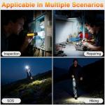 Rechargeable Flashlights High Lumens 1800, Flat EDC Flashlight Rechargeable, Magnetic Pocket Flashlight Super Bright, Powerful LED Flashlight for Home, Tactical Flash Lights as Christmas Gifts for Men