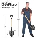 Durable Round Garden Shovel with D-Handle