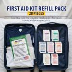 MFASCO - 7 in 1 - Travel Size Medicine Kit - TSA Approved | 28 First Aid Emergency OTC Medicine Packets for Cruise & International Travel | Compact Med Refill for Traveling & Office Assembled in USA