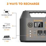Enginstar Solar Generator, 296Wh Portable Power Station, 110V Pure Sine Wave, 80000mAh Backup Battery Power Supply for CPAP Outdoor Camping, Traveling, and Emergencies