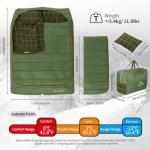 Naturehike 0 Degree 30 Degree Flannel Two Person Sleeping Bag with Pillows for Adults, Couples & Family, Queen Size Doublewide Double Sleeping Bag 2 Person for All Seasons Camping Hiking