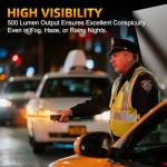 ULTRAFIRE Rechargeable Traffic Wand Flashlight, 11 Inch LED Bright Safety Light with Belt Clip, Zoomable Signal Light Stick for Traffic Control, Airport, Police, Security, Camping, UF-303X (2 Pack)