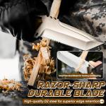 Purple Dragon Fixed Blade Knife - Tanto Knife with D2 Steel Blade and G10 Handle - Camping Knives with Sheath for Bushcraft, Survival, Hiking - Ideal Gift for Men