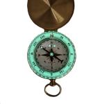 Glow in The Dark, Waterproof, Gold Brass Pocket Compass for Camping, Hiking, Wilderness Backpacking, Survival Gear Pack Orienteering Hunting Navigation Tool Gift for Kids, Adults (FBA - Blank)