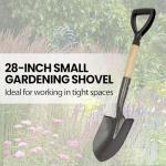 28-Inch Round Metal Garden and Camp Shovel