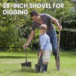 28-Inch Round Metal Garden and Camp Shovel